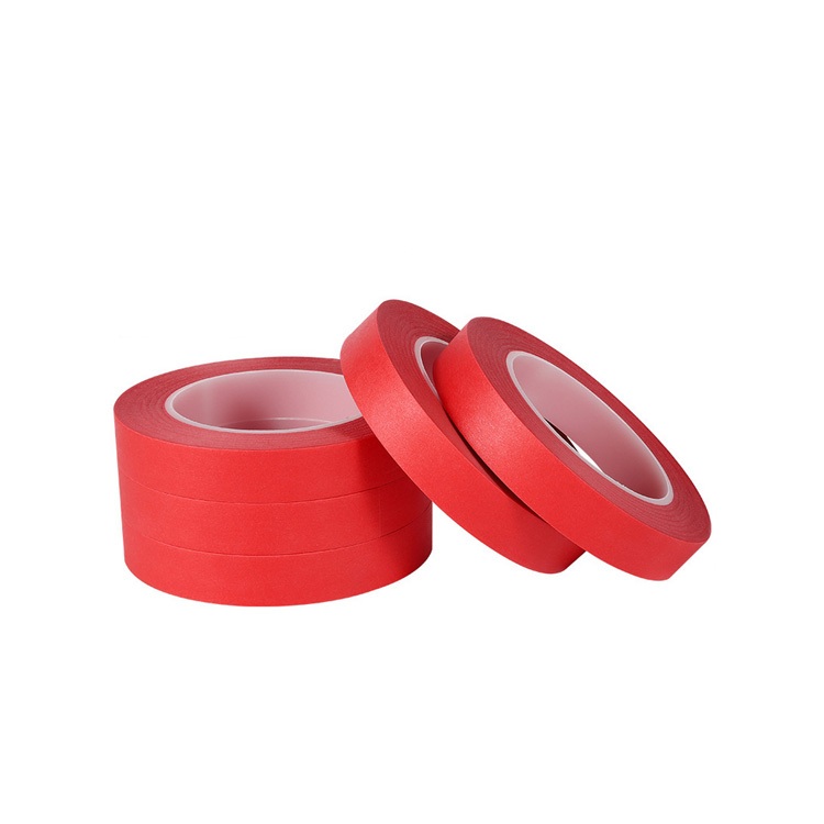 PET film red paper crepe washi masking paper tape for PCB over tin stove and shading